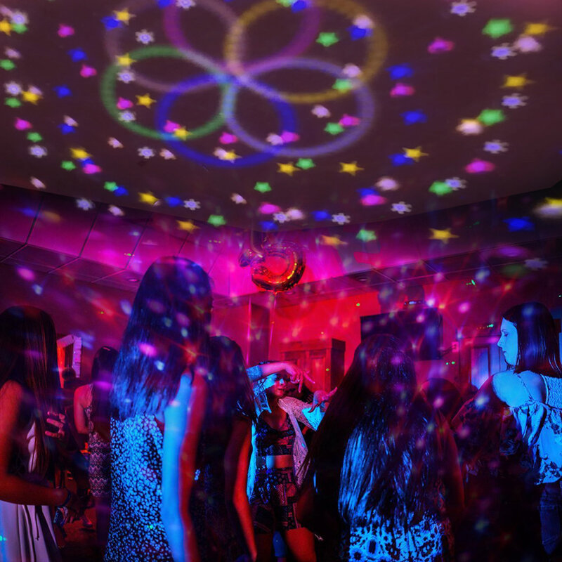 الدورية LED ستار ليلة ضوء ديسكو DJ المرحلة كشاف حفلات غرفة الاطفال جو مصباح حفلة عيد ميلاد الديكور إضاءة داخلية