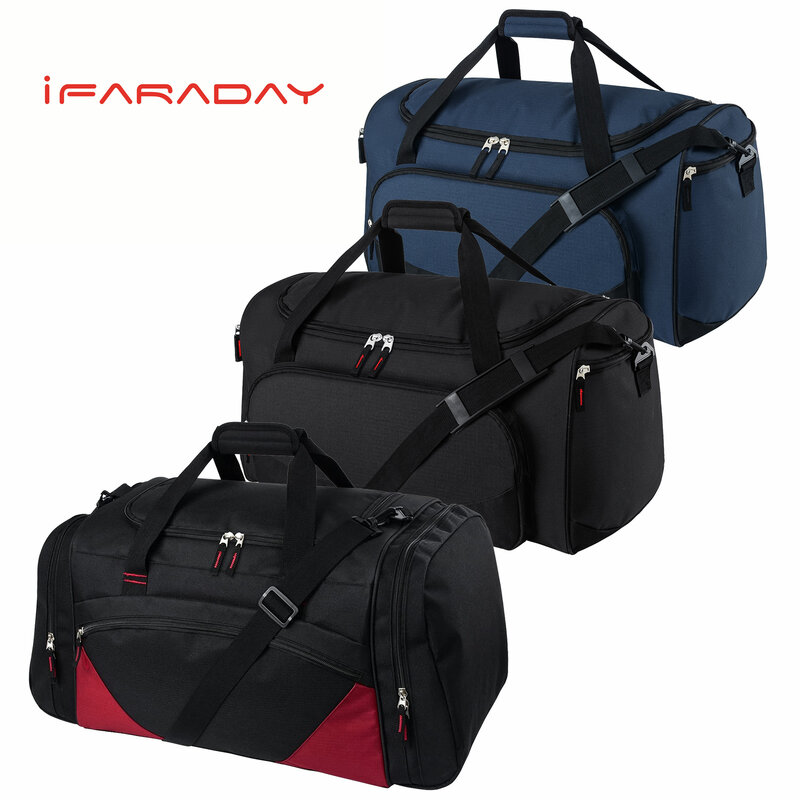 IFARADAY حقيبة الصالة الرياضية للرجال والنساء حقائب رياضية كبيرة واق من المطر 60L/ 55L حقيبة السفر القماش الخشن