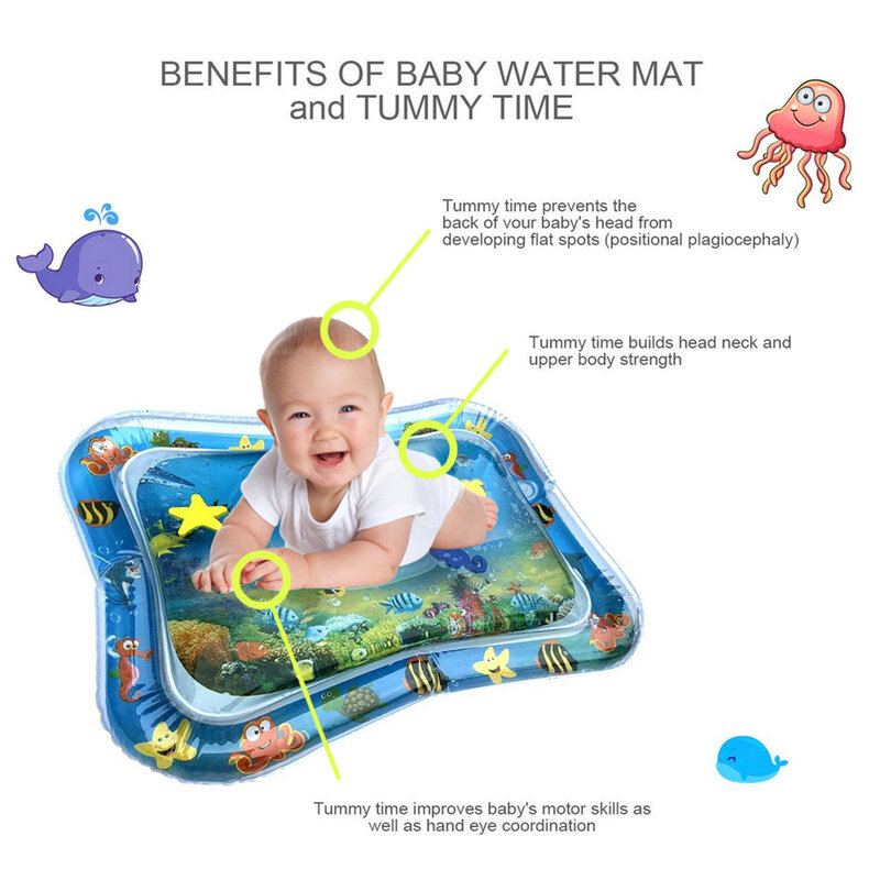 طفل تلعب المياه حصيرة نفخ وسادة البطن الوقت اللعب رشاقته البلاستيكية Playmat طفل متعة النشاط الاطفال تلعب مركز المياه حصيرة