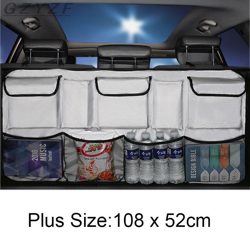 SUV MPV سيارة جذع المقعد الخلفي المنظم حقيبة ل حجم كبير أكسفورد القماش العالمي مقعد سيارة عودة المنظم حقيبة تستيفها tidie