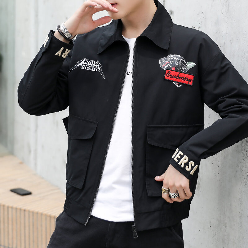 Jacket For Men Casual Spring Autumn Slim Fit Bomber Jacket Mens  Wear Casual Windbreaker Fashion Clothing Korean Coats Outwear