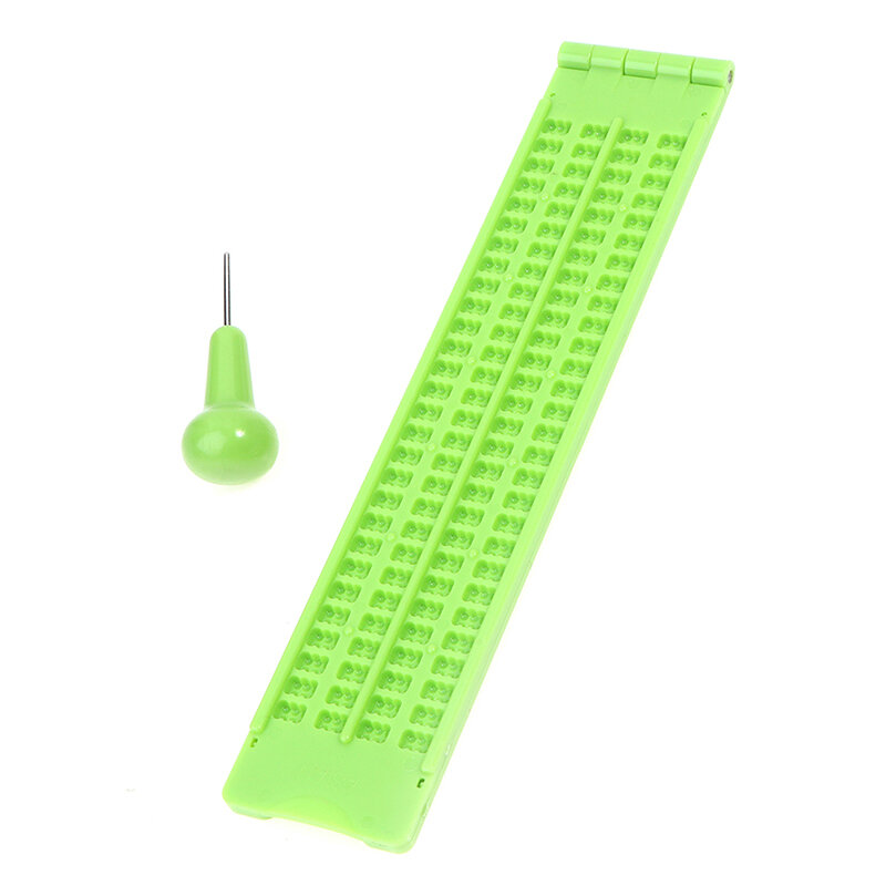 1Set Plastic Braille Writing Slate School Portable Practical With Stylus Practice #2