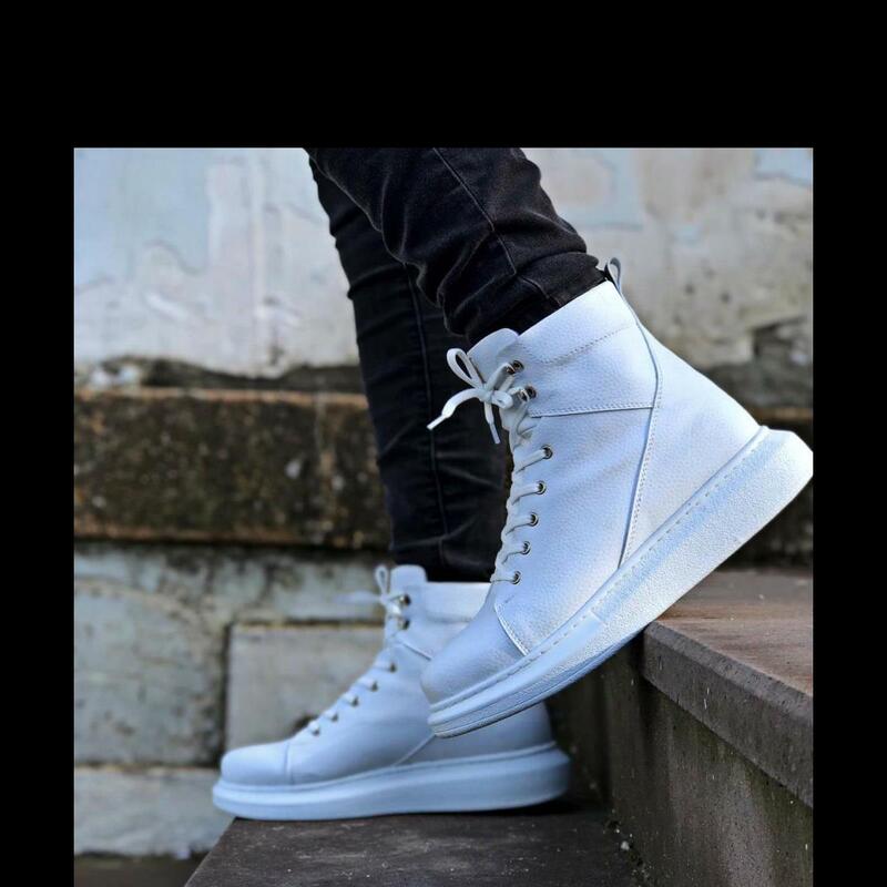 Knack حذاء عالي النعل B-080 أبيض
