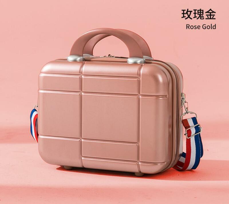 منتج جديد حقيبة مستحضرات التجميل قطري حقيبة تروللي بعجلات الطفل الأمتعة حقيبة صغيرة 14 بوصة