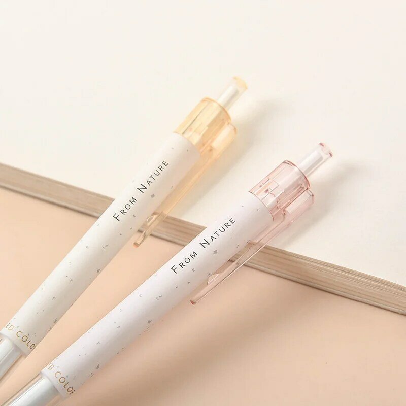 New creative natural Ruoxin black gel pen 0.5mm press-type needle head water-based pen student stationery pen wholesale