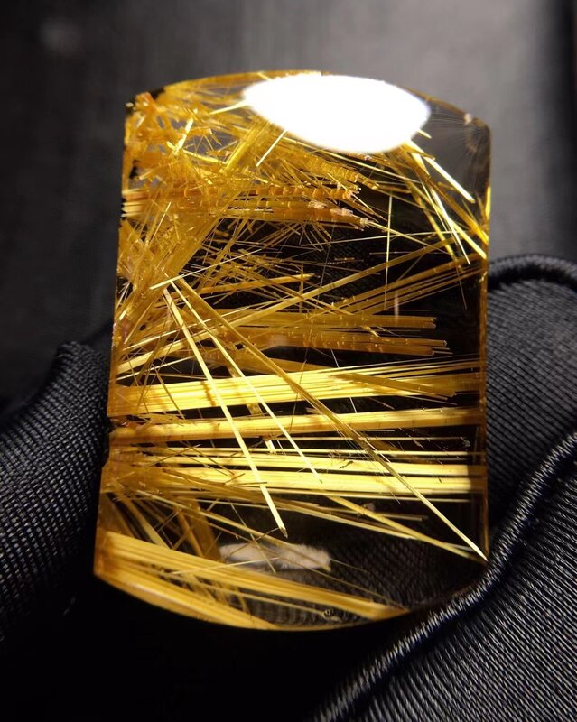 الذهب الطبيعي Rutilated كوارتز زهرة مستطيل قلادة قلادة 38*26.5*10.6 مللي متر البرازيل Rutilted النساء الرجال المجوهرات AAAAAAA