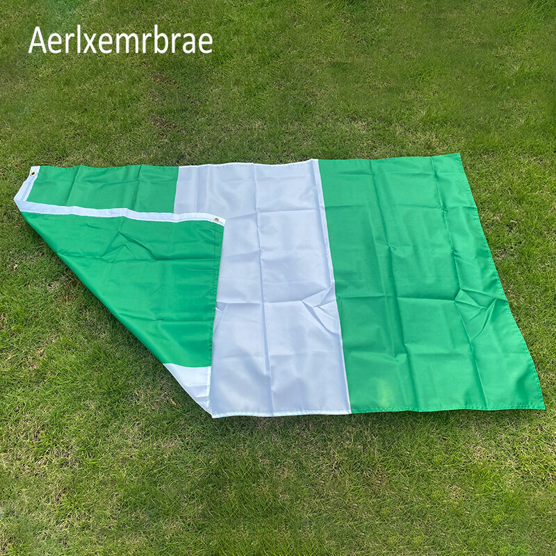 Aerlxemrbrae العلم كبير نيجيريا العلم 90*150 سنتيمتر شعار مجلس نيجيريا العلم