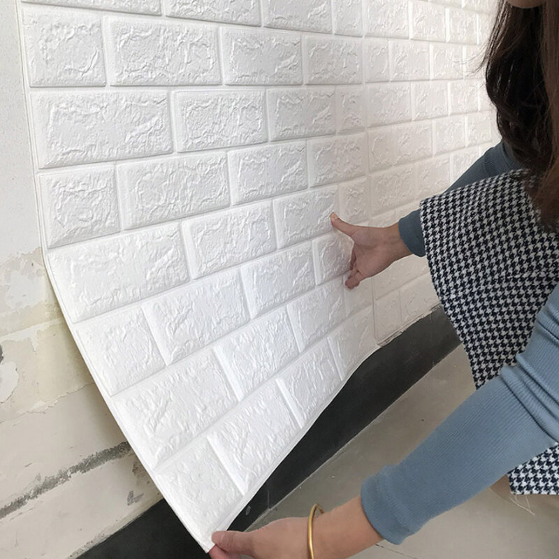 70x38cm 3D Wall Stickers Self Adhesive Foam Brick Room Decor DIY 3D Wallpaper Wall Decor Living Wall Sticker For Kids Room