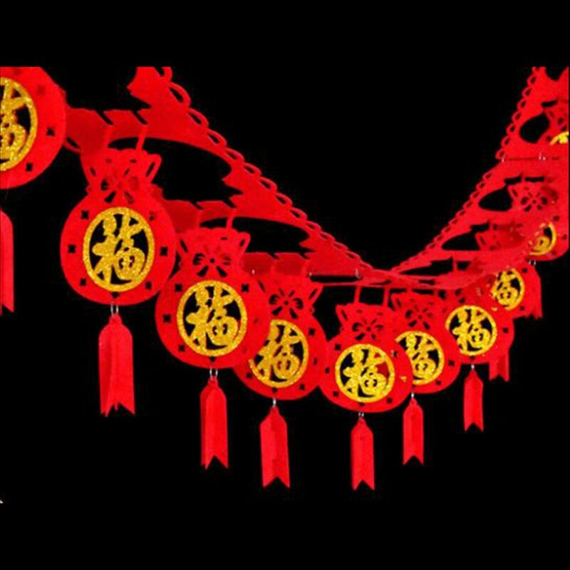 300 سنتيمتر 2021 السنة الصينية الجديدة الربيع مهرجان الديكور سحب العلم غير المنسوجة النسيج السنة الجديدة مهرجان ديكور المنزل معلقة