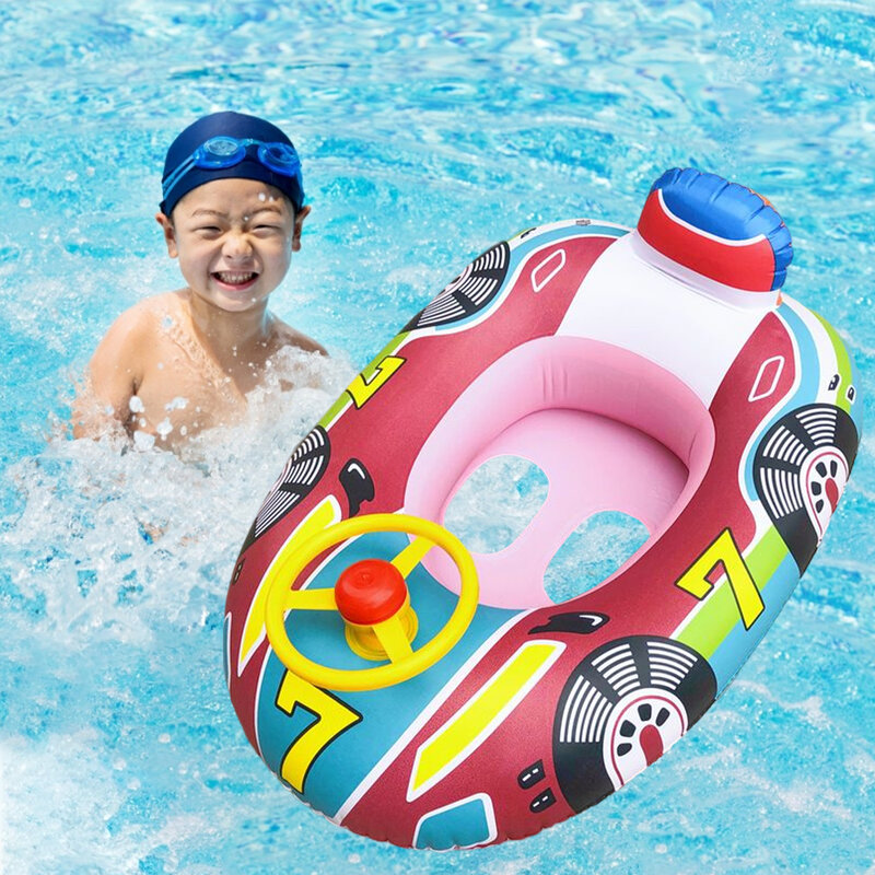 نفخ تعويم مقعد الطفل السباحة دائرة شكل سيارة طفل طوافة بلاستيكية للسباحة المياه متعة بركة لعب طفل عوامة للسباحة اكسسوارات #1