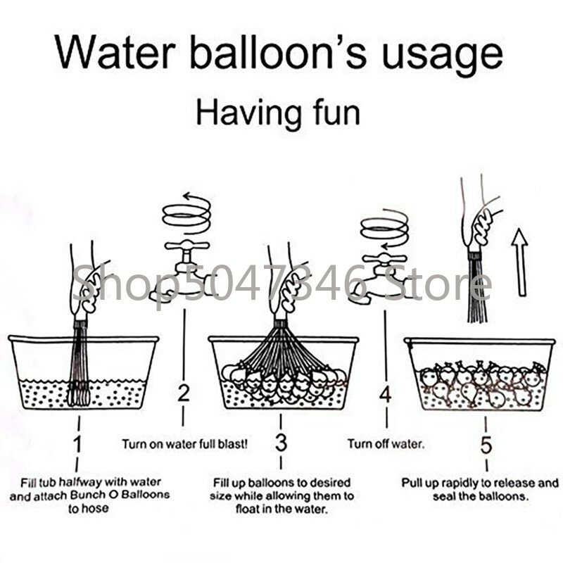 ألعاب الصيف 111 بالونات مياه مع صنبور 111 قطعة Waterballonnen ألعاب بالونات حفلات السيرك Waterballon في الهواء الطلق لعبة لعب للأطفال