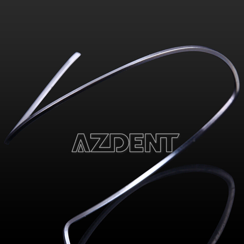 10 قطعة/الحزمة AZDENT أدوات أسنان من الفولاذ المقاوم للصدأ قوس الأسلاك مستطيلة الشكل الطبيعي تقويم الأسنان Archwire السفلي/العلوي