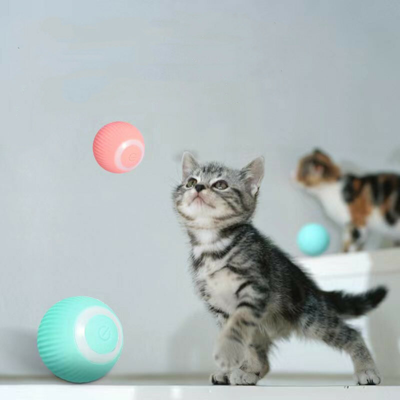 الذكية الكرة القط اللعب التلقائي المتداول الكهربائية القط اللعب التفاعلية للقطط التدريب الذاتي تتحرك هريرة اللعب للعب في الأماكن المغلقة #1