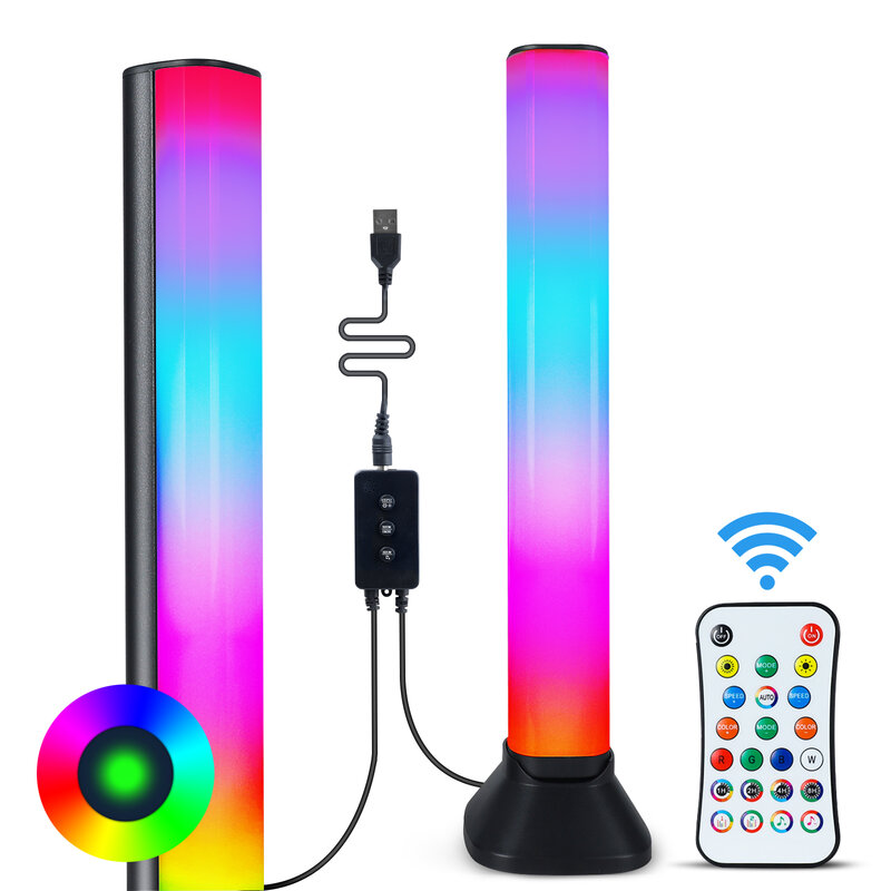 USB مصباح الطاولة قطاع RGB 16 اللون داخلي السرير ليلة ضوء غرفة الألعاب جو ديكور ملون APP البعيد مصباح Led الأثاث