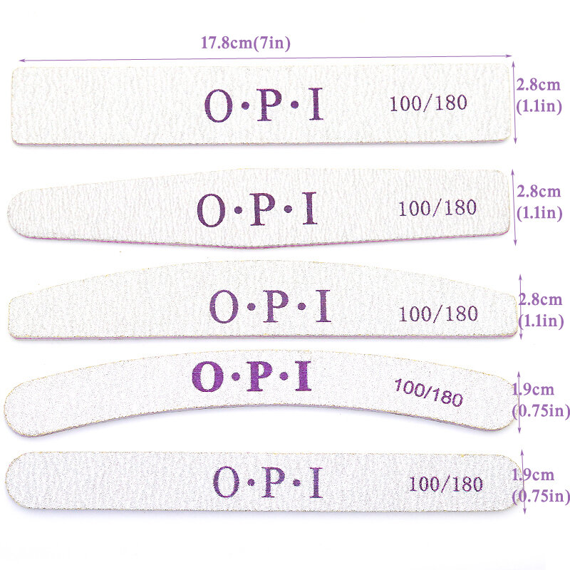 2 قطعة ملف الأظافر OPI 100/180 حصى المواد المهنية قابل للغسل رمادي الأظافر الملحقات وأداة تلميع كتلة عازلة أظافر