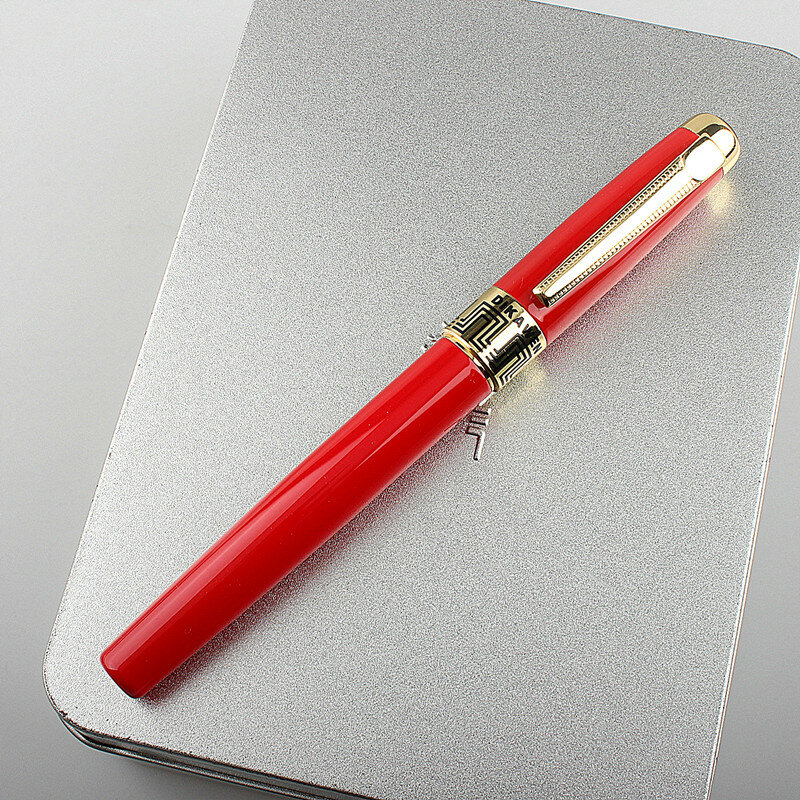 فاخر الثقيلة يشعر قلم حبر جاف معدني أقلام مدرسة الأعمال مكتب توقيع قلم حبر الكتابة بالقلم طالب لوازم مكتبية #1