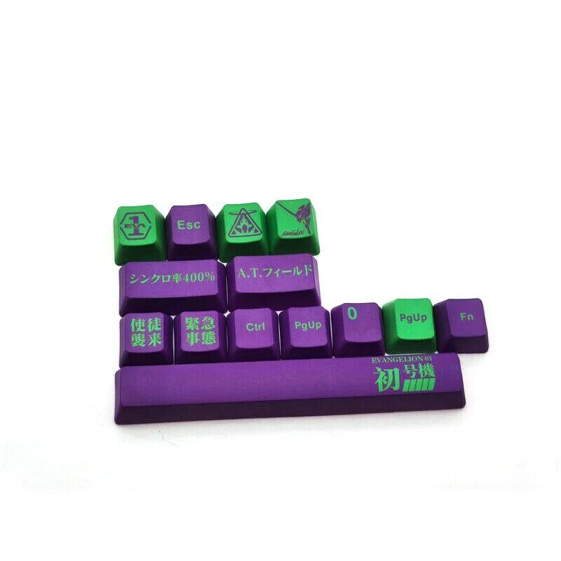 مفاتيح 118 للجنسين ، أغطية مفاتيح أنمي كيكاب بنفسجي PBT OEM ، أغطية مفاتيح 6.25X جديدة للوحة مفاتيح Cherry MX ، اللغة الإنجليزية بدون لوحة مفاتيح