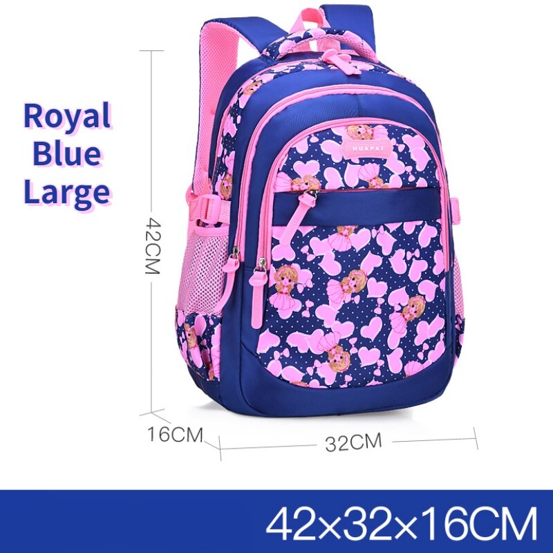 الفتيات الصغيرات زهرة حلوة جميلة الأميرة الحقائب المدرسية الصف 1-6 الأطفال الطلاب سعة كبيرة حقائب الظهر الموضة تنفس