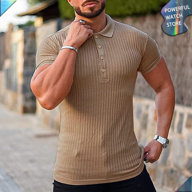 S-5XL 10 ألوان قمصان بولو للرجال عادية بلون سليم صالح رجالي قصيرة الأكمام Polos جديد الصيف حجم كبير ملابس الرجال