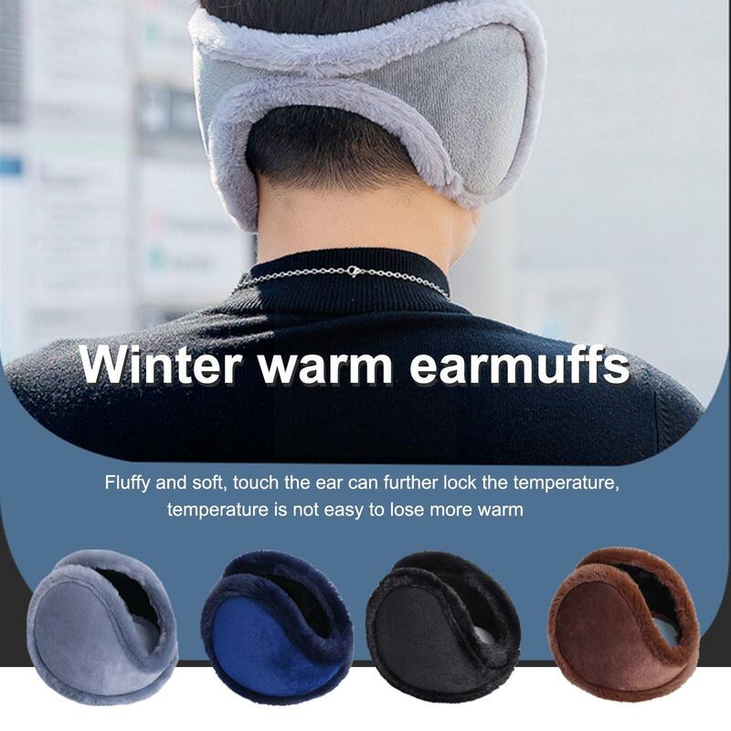غطاء للأذنين دافئ للشتاء مصنوع من القطيفة ذو غطاء للرأس مقاوم للبرد للجنسين إكسسوارات شتوية للرأس 4 ألوان O9L9