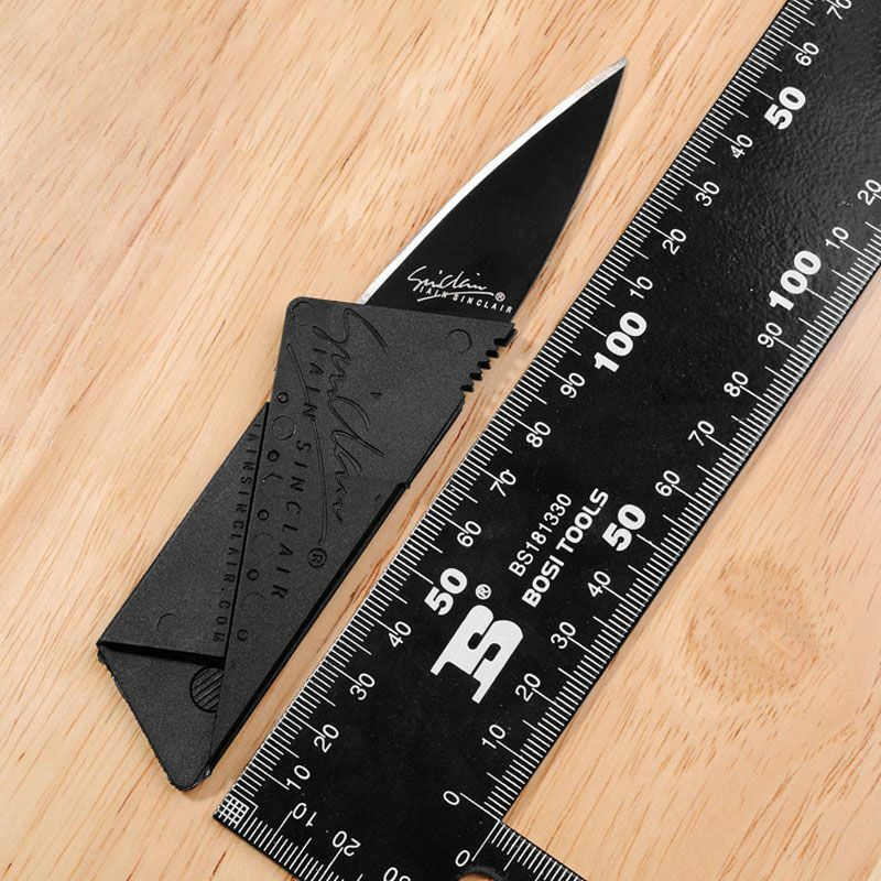 في الهواء الطلق بقاء التخييم زائد الصلب بطاقة الائتمان سكين متعددة الوظائف للطي التكتيكية الفاكهة أداة بطاقة سكين/بدون شعار