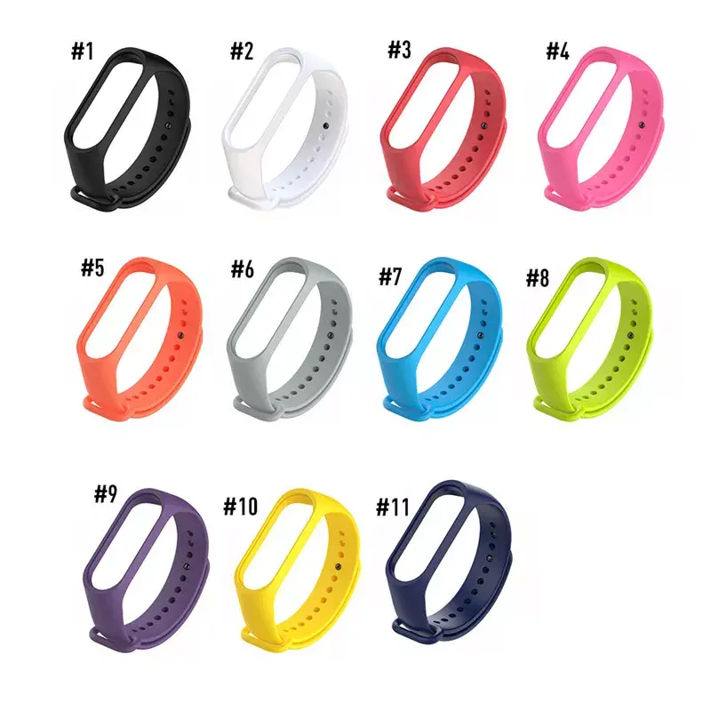 Silicone Smart Bracelet For Xiaomi Mi Band 3 4 Sport Strap watch wrist strap For xiaomi mi band 3 4 bracelet Miband 4 3 Strap
