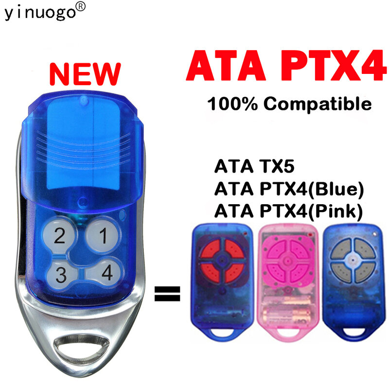 100% ل ATA PTX4 التحكم عن بعد 433.92MHz 4 أزرار المرآب/بوابة الباب استبدال الارسال اللاسلكي