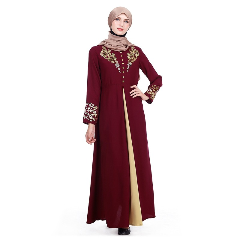 Bronzing Muslim Dress Abayas for Women Caftan Marocain Kaftan Islam Dress Eid Mubarak Ramadan Robe Dress Abaya Dubai Robe Abayas
