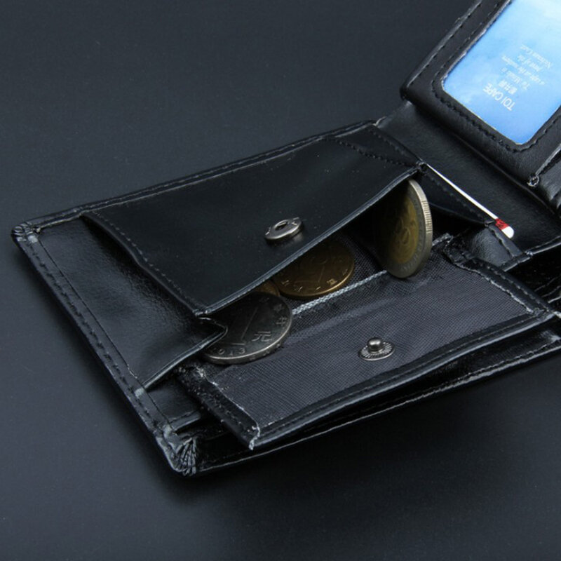 الرجال محفظة جلدية الأعمال طوي محفظة فاخرة Billfold سليم محب حاملي بطاقات الائتمان إدراج محفظة للعملة عادية