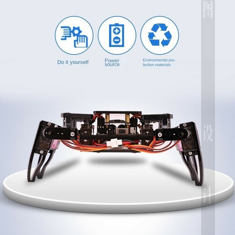 بيونيك رباعية العنكبوت روبوت عدة لاردوينو esp8266 (نوديمكو) ، الجذعية التكنولوجيا التعليمية ألعاب التحكم عن بعد مع دليل بدف