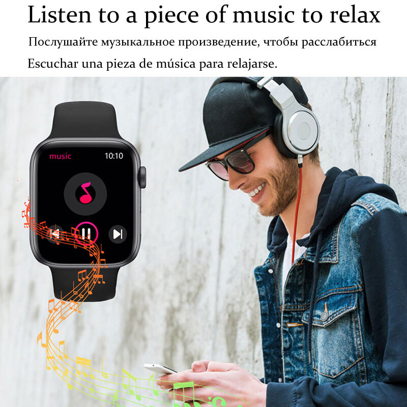 IWO ساعة ذكية الرجال سلسلة 7 Smartwatch النساء 2023 بلوتوث دعوة الموسيقى التحكم اللياقة البدنية تعقب Colok لهواوي آيفون PK X8max