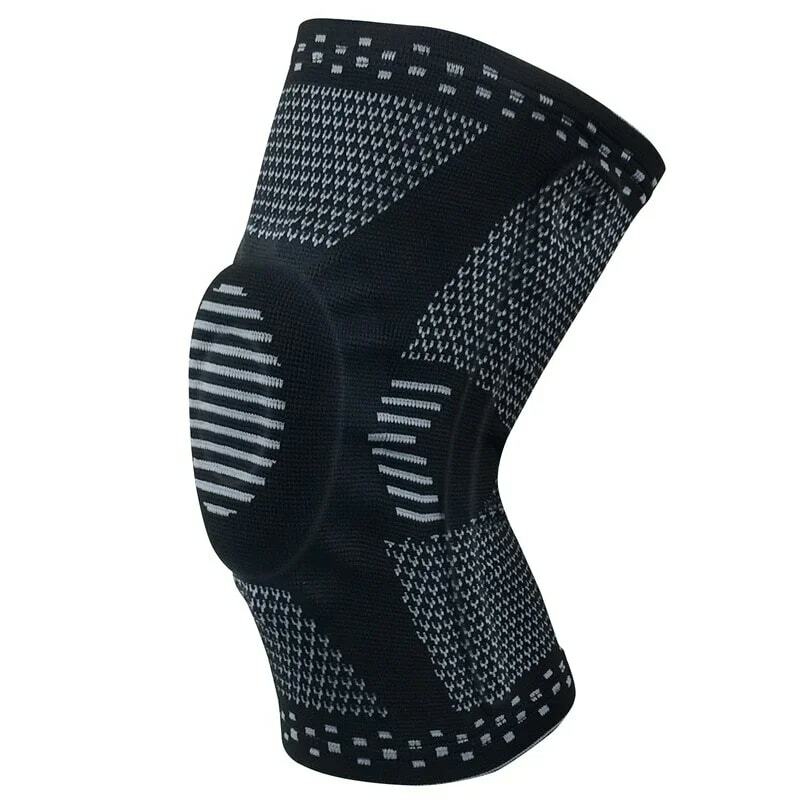 New Weaving Silicone Knee Sleeve Pads Supports Brace Basketball Meniscus Patella Protectors Sports Safety Kneepads Drop Shipping #3
