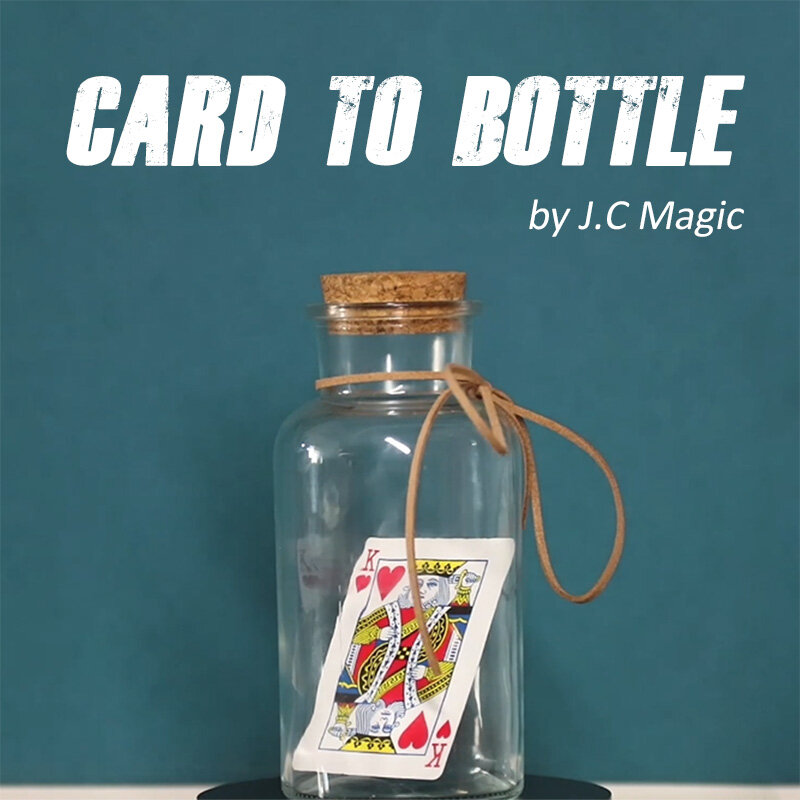 تظهر بطاقة لزجاجة من قبل j. C الخدع السحرية اختيار بطاقة في زجاجة الساحر الساحر عن قرب Sreet أوهام Gimmicks Mentalism الدعائم
