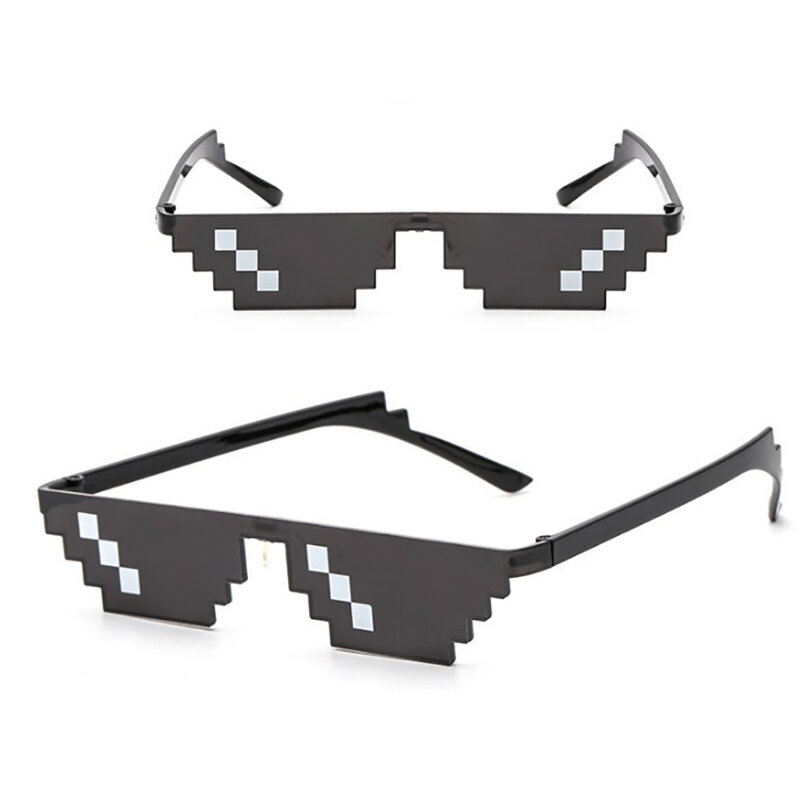 نظارات شمسية من Thug Life مصنوعة من الفسيفساء لوازم حفلات لم شمل رجال ونساء 8 بت نظارات ظلال عصرية رائعة ورائعة
