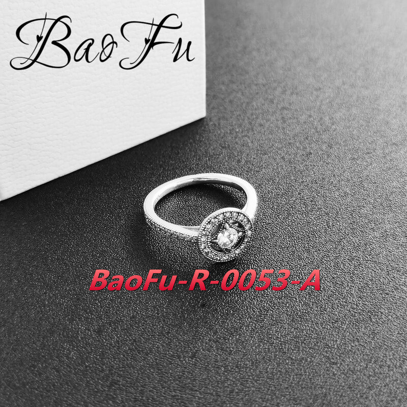BaoFu 925 فضة خاتم لامعة ريشة القوس قفل الحب لانهائي متشابكة ديزي مناسبة ل الأصلي الإناث مجوهرات الحفلات #6