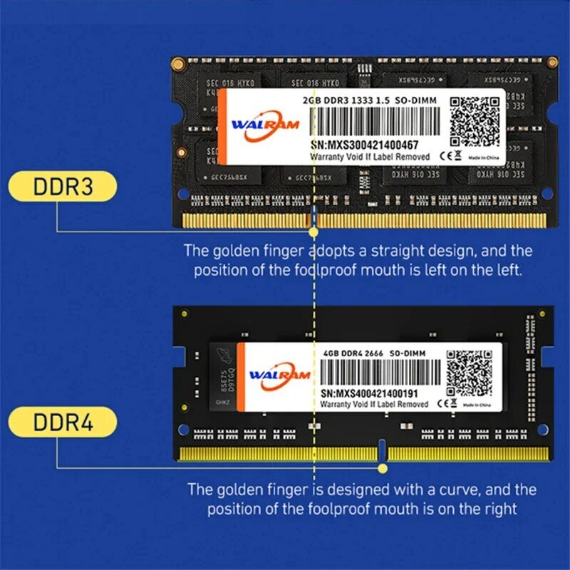 ولرام ميموريا رام DDR4 8 جيجابايت 4 جيجابايت ميغاهرتز سوديم لاب توب عالي الأداء نوت بوك من نوع DDR 4 Non ECC V 260PIN