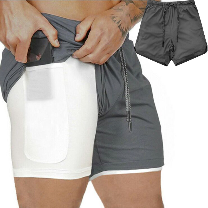 Men's  Shorts Running Shorts Quick Drying Sport Shorts Gyms Fitness Bodybuilding Workout Built-in Pockets Short pants Men