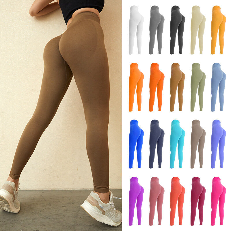 Soft Bubble Yoga Pants Nylon High Waist Leggings Polybutt Pants Gym Fitness Pants Women Tights