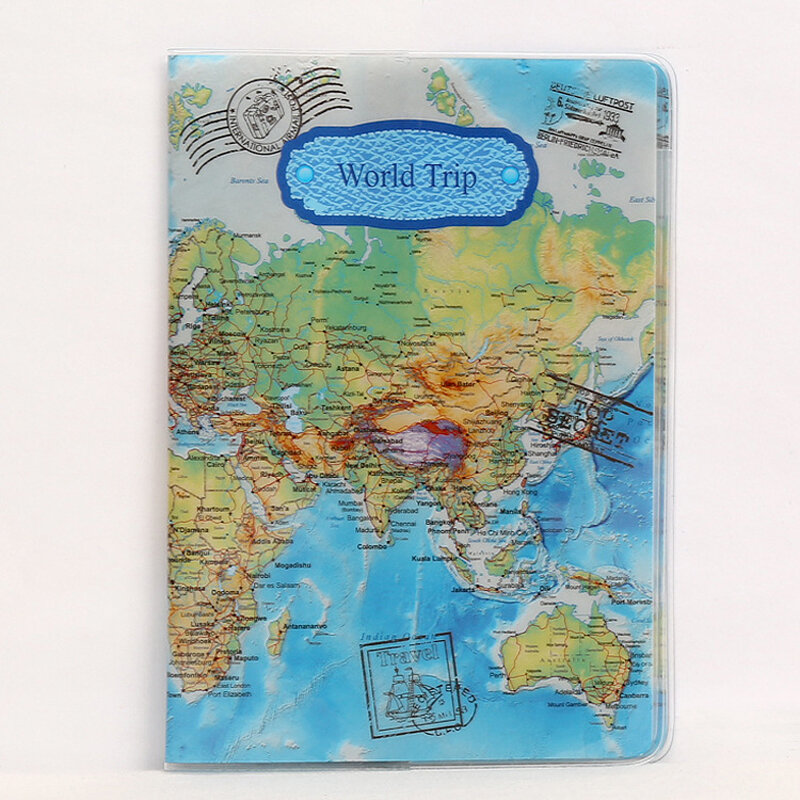 الإبداعية خريطة العالم غطاء جواز سفر بطاقات حافظة جواز سفر محفظة بحامل بطاقات وثيقة تذاكر المنظم حافظة إكسسوارات السفر