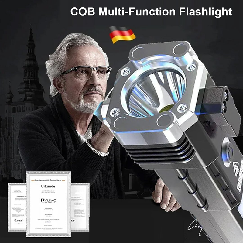 COB متعددة الوظائف مصباح يدوي صيانة ضوء العمل سيارة مصباح وامض للطوارئ Led متعددة الوظائف مصباح يدوي ذو إضاءة قوية USB