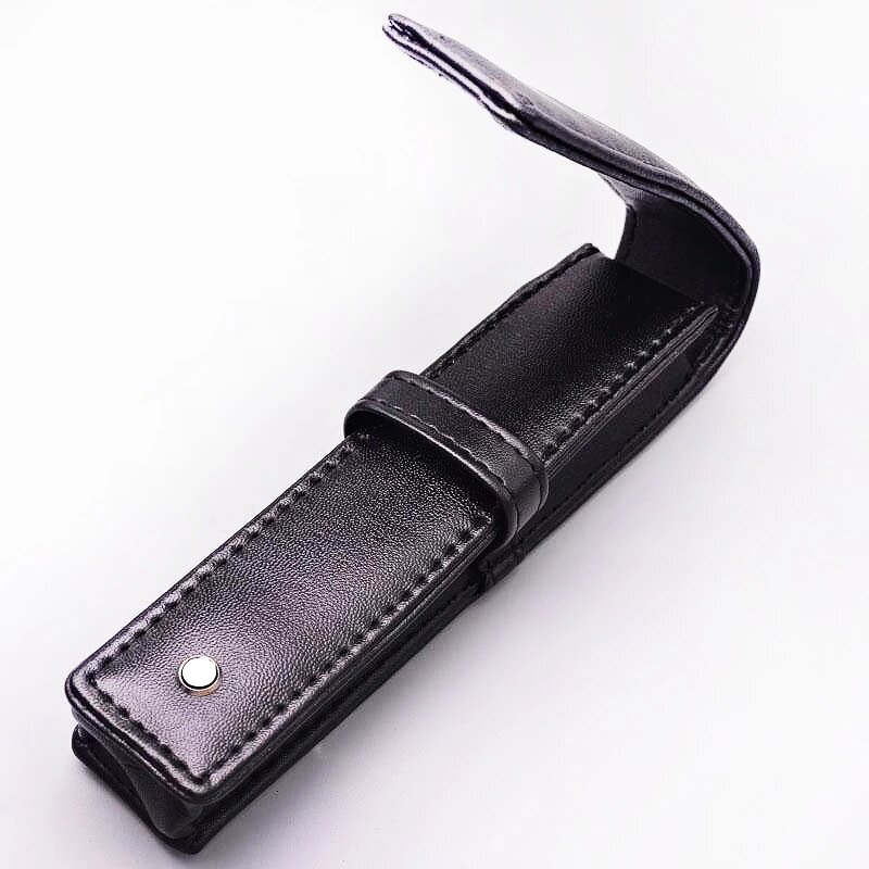 PPS الفاخرة بولي Leather الجلود رصاصة شكل MB القلم حقيبة المحمولة واحدة حامل أقلام مكتب لوازم مكتبية مقلمة كهدية