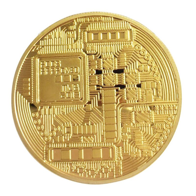 1 قطعة الإبداعية تذكارية مطلية بالذهب عملة بيتكوين المادية الذهب تحصيل BTC عملة الفن جمع هدية تذكارية المادية