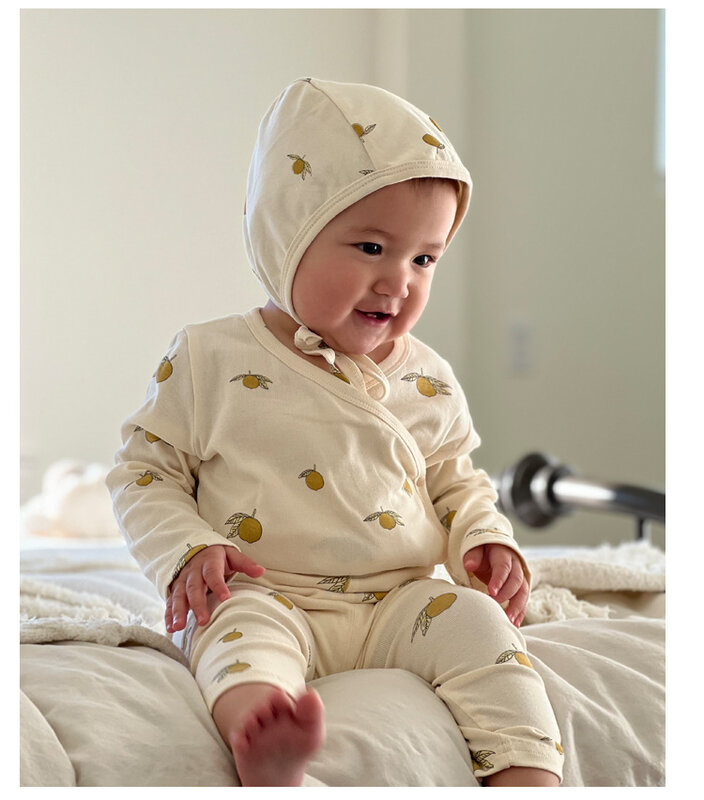 ملابس صيفية للبنات من Bobo بدلة الخريف رومبير + بنطلون ملابس لحديثي الولادة ملابس قطنية ناعمة للبنات الرضع
