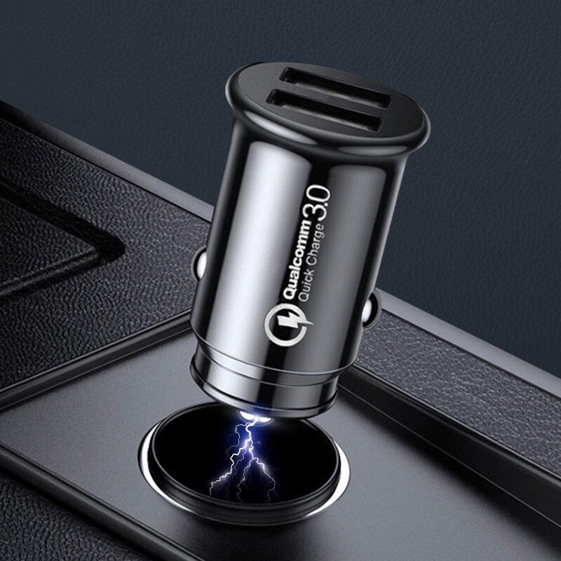 الهاتف المحمول Qc3.0 المزدوج USB شاحن سيارة سيارة ثقب مزدوج ولاعة السجائر لوازم السيارات