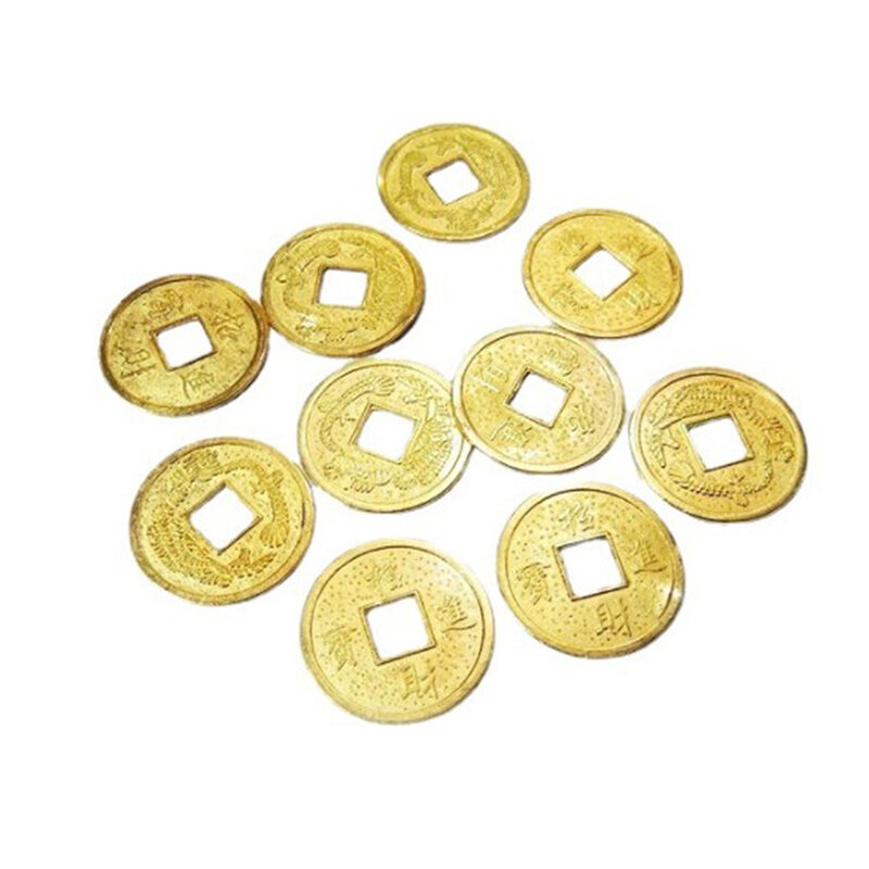 50 قطعة عملة ثروة وكنز المال حفرة مربعة تقليد الذهب والنحاس عملات عملات fegnui الصينية #5