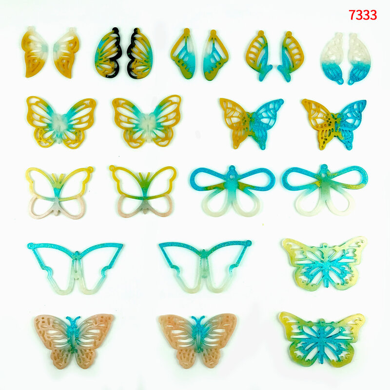 New Butterfly Earrings Silicone Resin Moulds Butterfly Wings Jewelry Necklace Pendant Epoxy Mould DIY Jewelry Making Handcraft