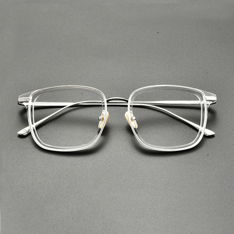 إطار نظارات للرجال بإطار من خلات التيتانيوم تصميم مربع نظارات طبية لقصر النظر للنساء نظارات بصرية فاخرة من علامة تجارية 2022 #2