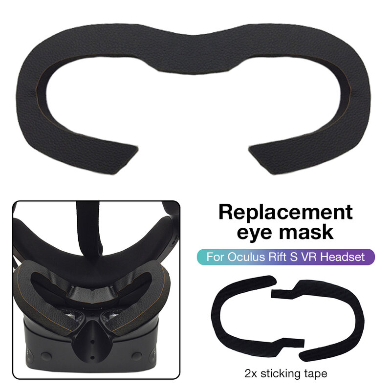 مريحة استبدال غطاء العين وسادة رغوة ل كوة المتصدع S سماعات VR الجلود الإسفنج Sweatproof العين واقية منصات ل Rift S #1
