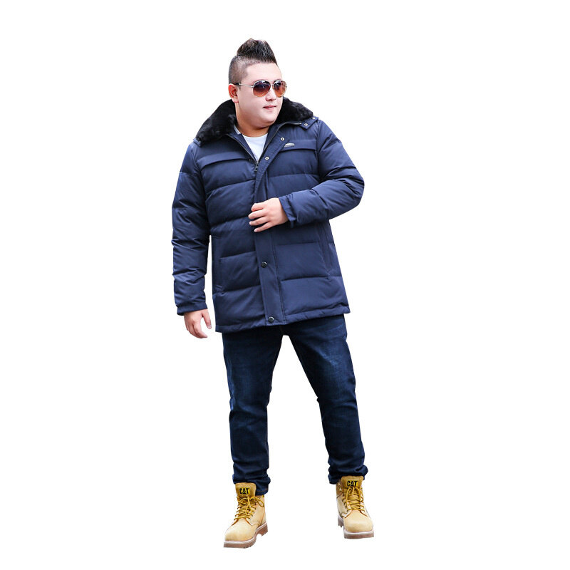 New High Quality Fashion Suepr Large Men Oversized Thickened Hair Collar Coat Thick Casual Down Jacket Plus Size XL-11XL12XL13XL #6