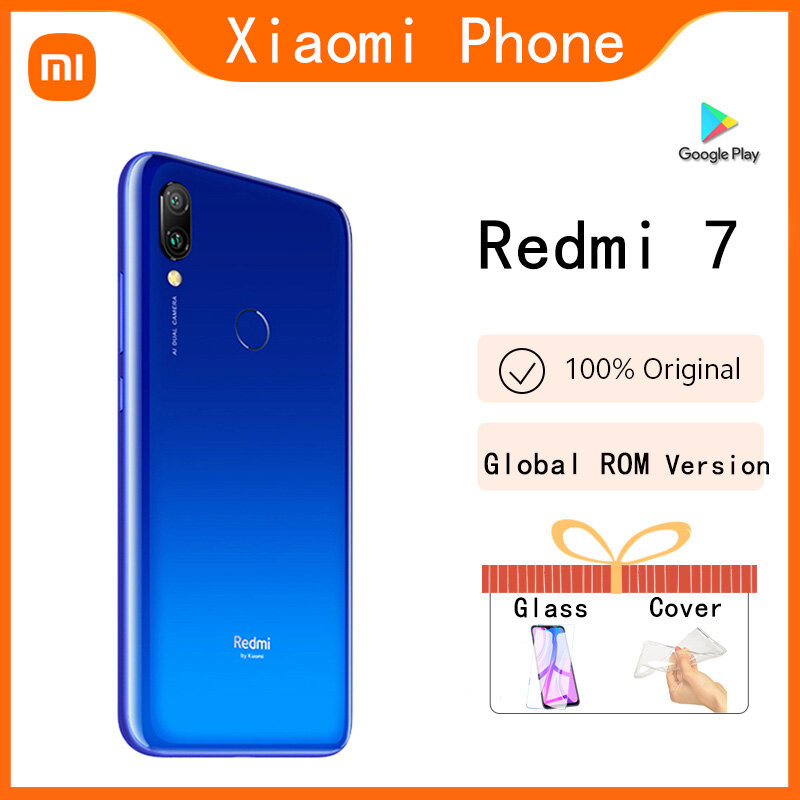 الهاتف الذكي الأصلي شاومي Redmi 6 Redmi 7 أندرويد جوجل اللعب الهاتف المحمول الإصدار العالمي rom instock